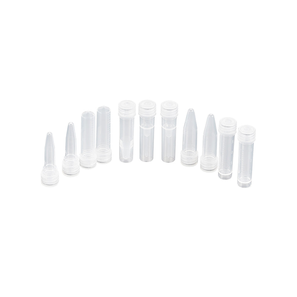 Freezing Vials, 1.5 mL, Conical, Natural, Flat cap, bag packing way, Sterile, DNAse&RNAse free, Non-Pyrogenic, 5000piece(s)/case