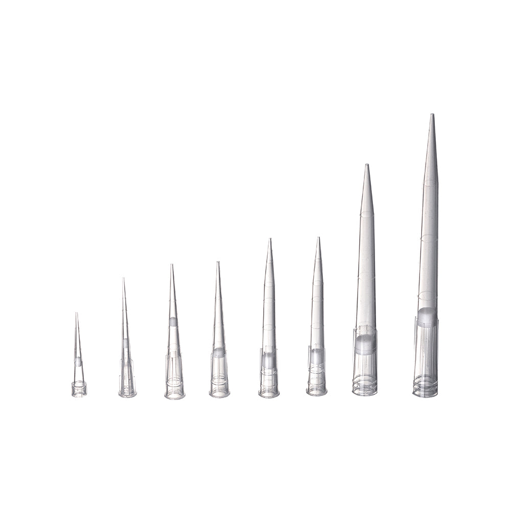 0,1–10 μl naturfarbene Pipetten-Mikrospitzen, DNase/RNase-frei, unsteril, wiederverschließbarer Beutel