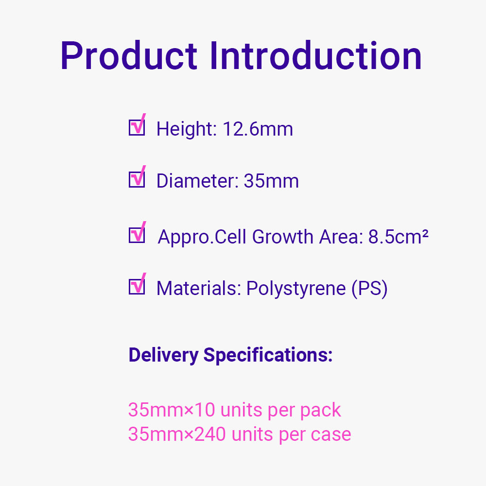 CellATTACH Dishes, 3.5 cm, 8.5cm², CellATTACH Treated, Sterile, 240piece(s)/case
