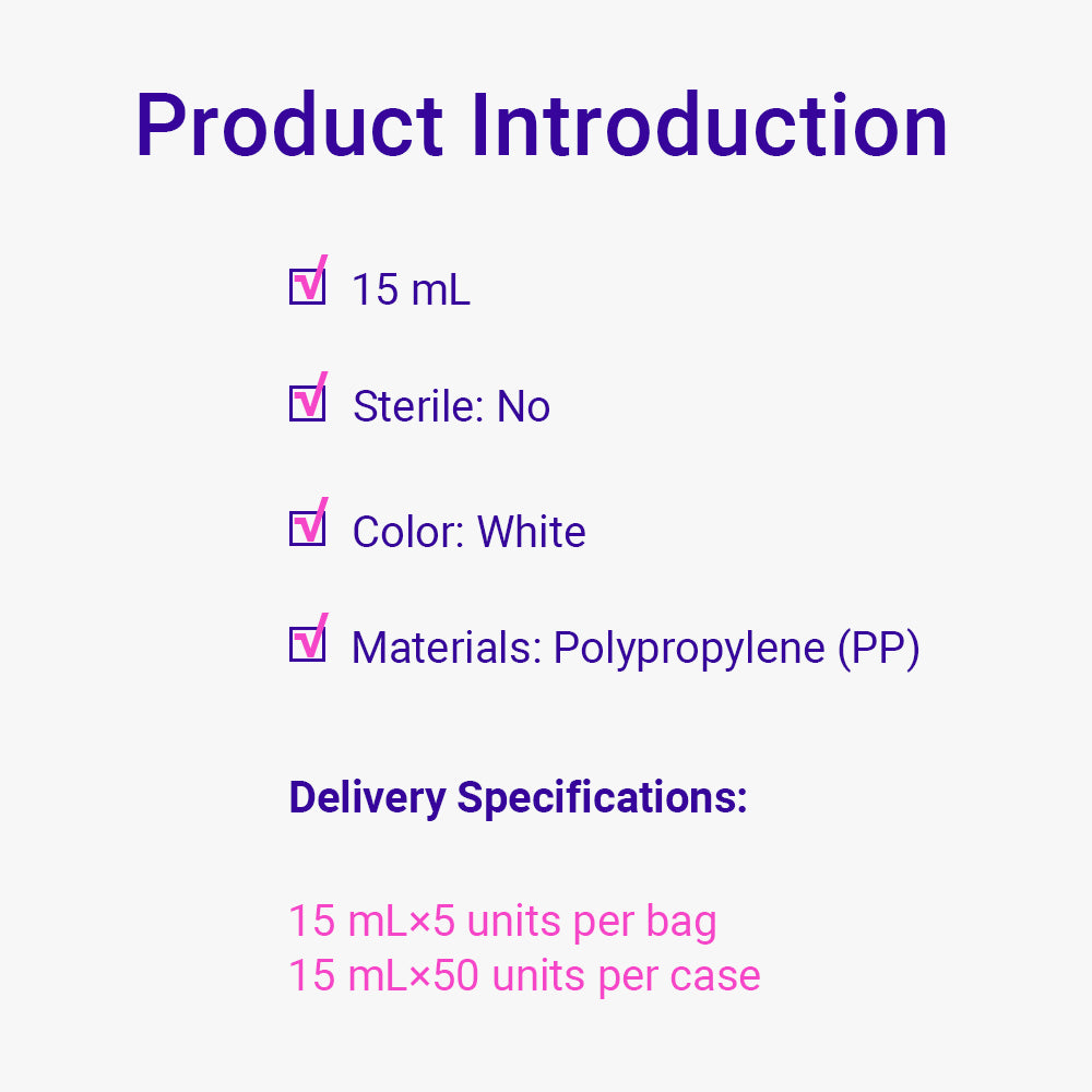 Plastic Centrifuge Tube Racks, 15 mL, White, non-Sterile, 50piece(s)/case