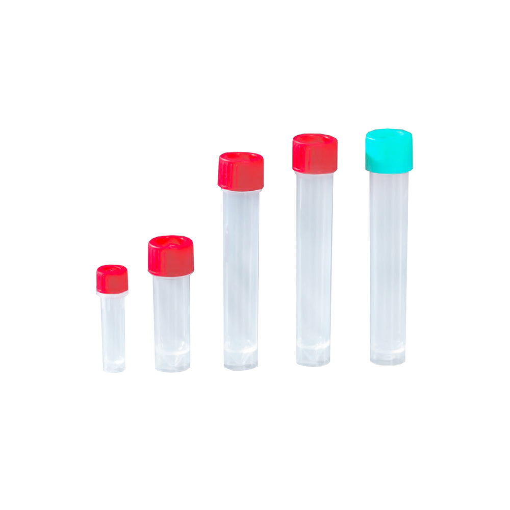 Virus Sampling Tubes, 5.0 mL, 5ml, Self-Standing, Red Cap with o-ring,