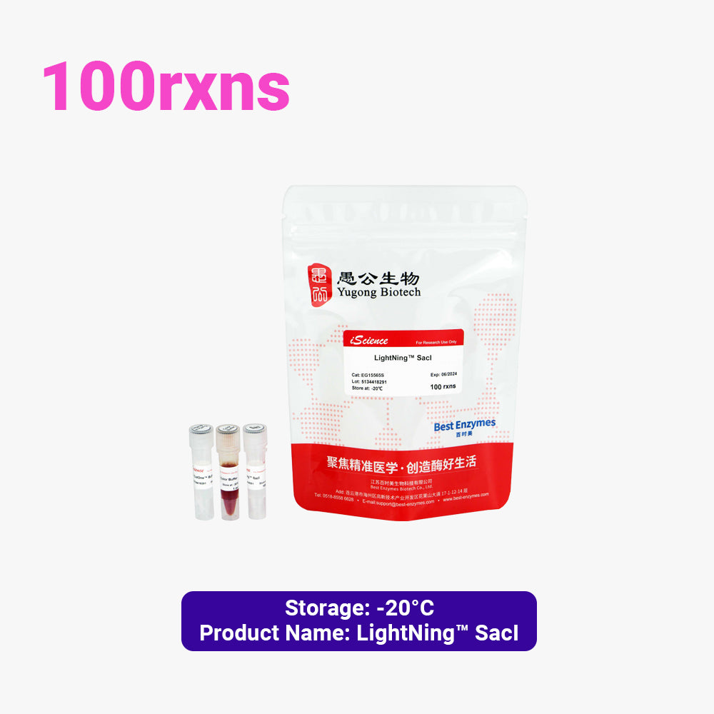 LightNing™ SacI Restriction Enzymes, 100 rxns, 1 rxn/μl