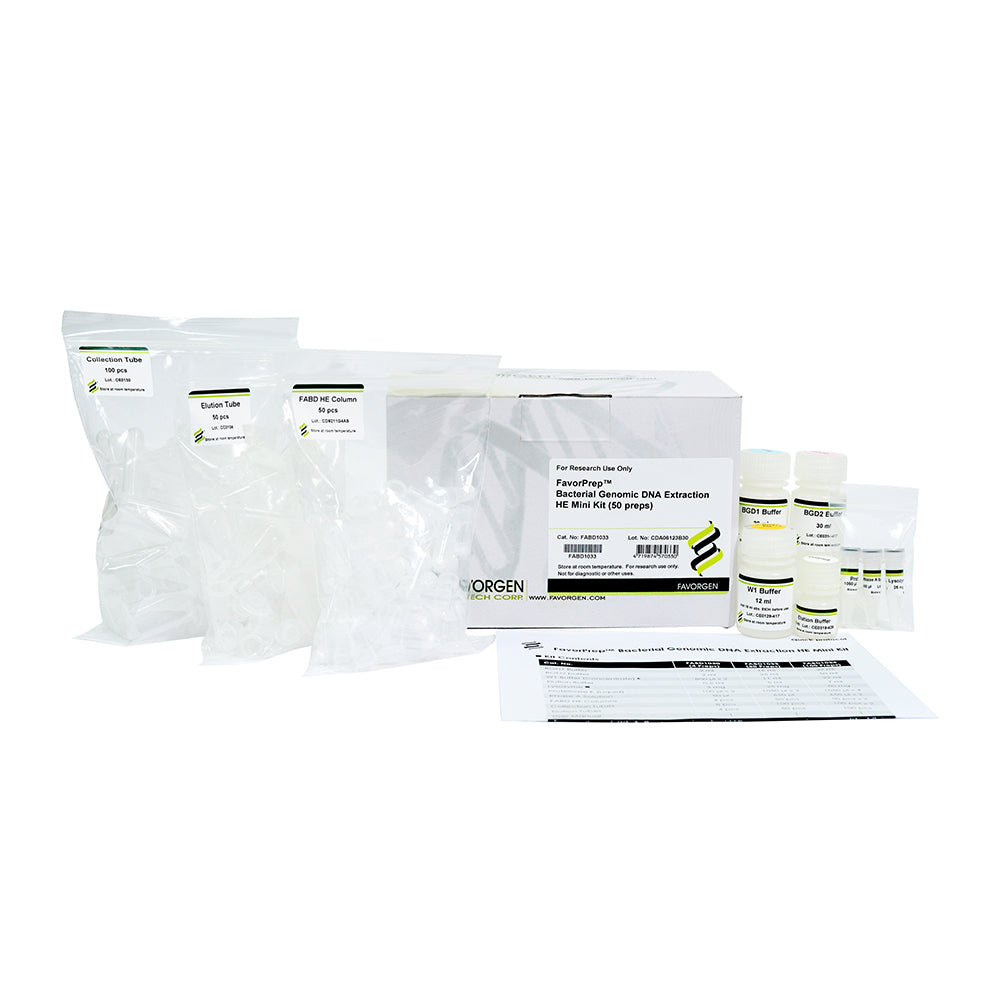 FavorPrep™ Bacterial Genomic DNA Extraction HE Mini Kit (100 preps)