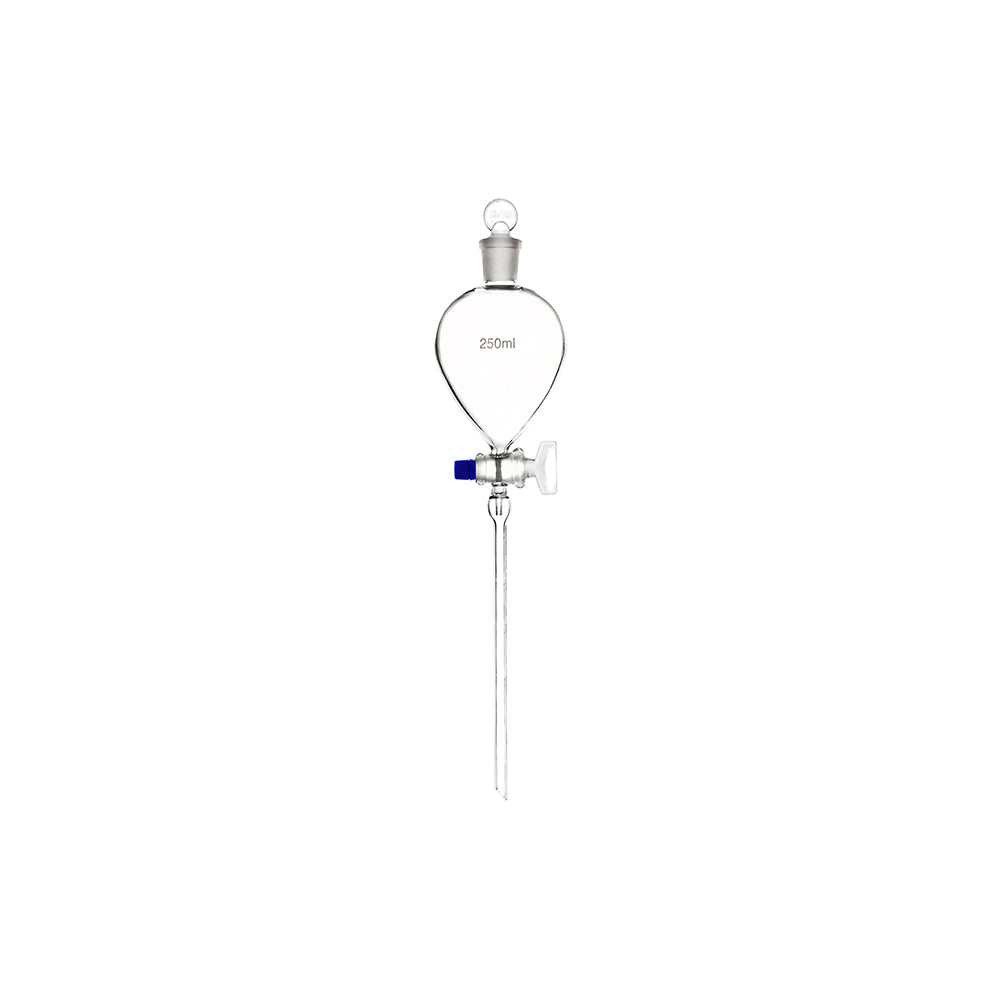 Dropping Funnel, with Ground Stopper and Glass Stopcock, 500mL, Bottom OD 10×140mm, Ground Mouth 24/20mm, L 330mm, 24 pcs/case