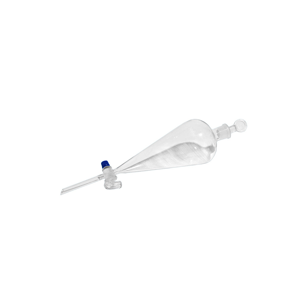 Separatory Funnel, Pear Shape, with Glass/Plastic Stopper and Glass Stopcock, 2000mL, Bottom OD 12×120mm, Bottle OD 153mm, Ground Mouth 34/36mm, L 520mm, 6 pcs/case