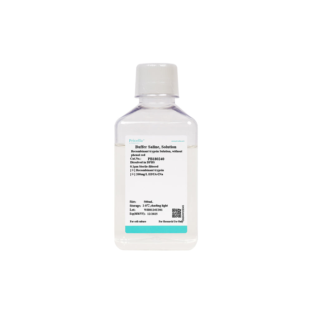 Rekombinante Trypsinlösung, ohne Phenolrot, 500 ml