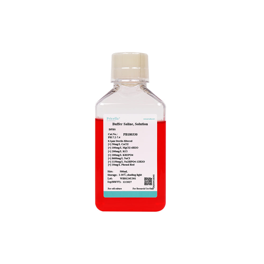 Dulbeccos Phosphatpuffer (DPBS, 1 ×), mit Calcium, Magnesium, Phenolrot, 500 ml