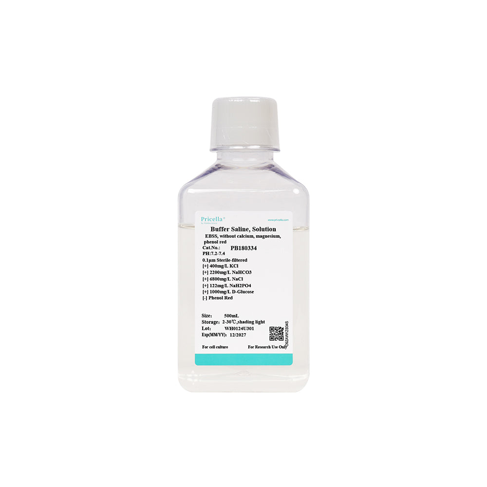 Earle's Balanced Salt Solution (EBSS), ohne Calcium, Magnesium, Phenolrot, 500 ml