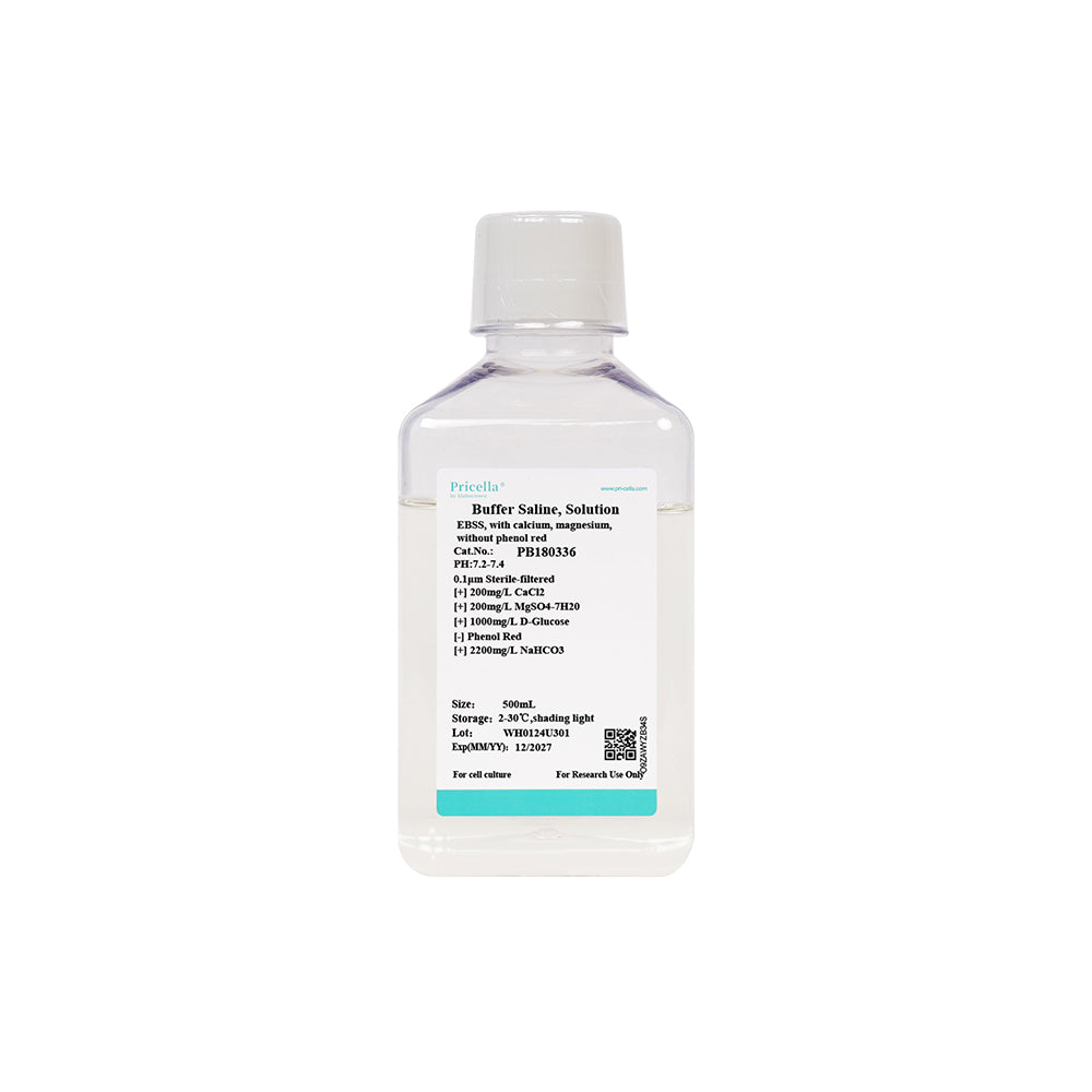 Earle's Balanced Salt Solution (EBSS), mit Calcium, Magnesium, ohne Phenolrot, 500mL