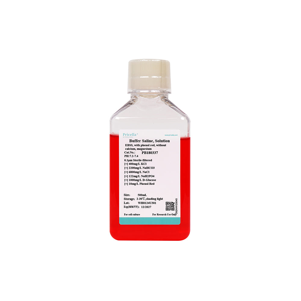 Earle's Balanced Salt Solution (EBSS), mit Phenolrot, ohne Calcium, Magnesium, 500 ml