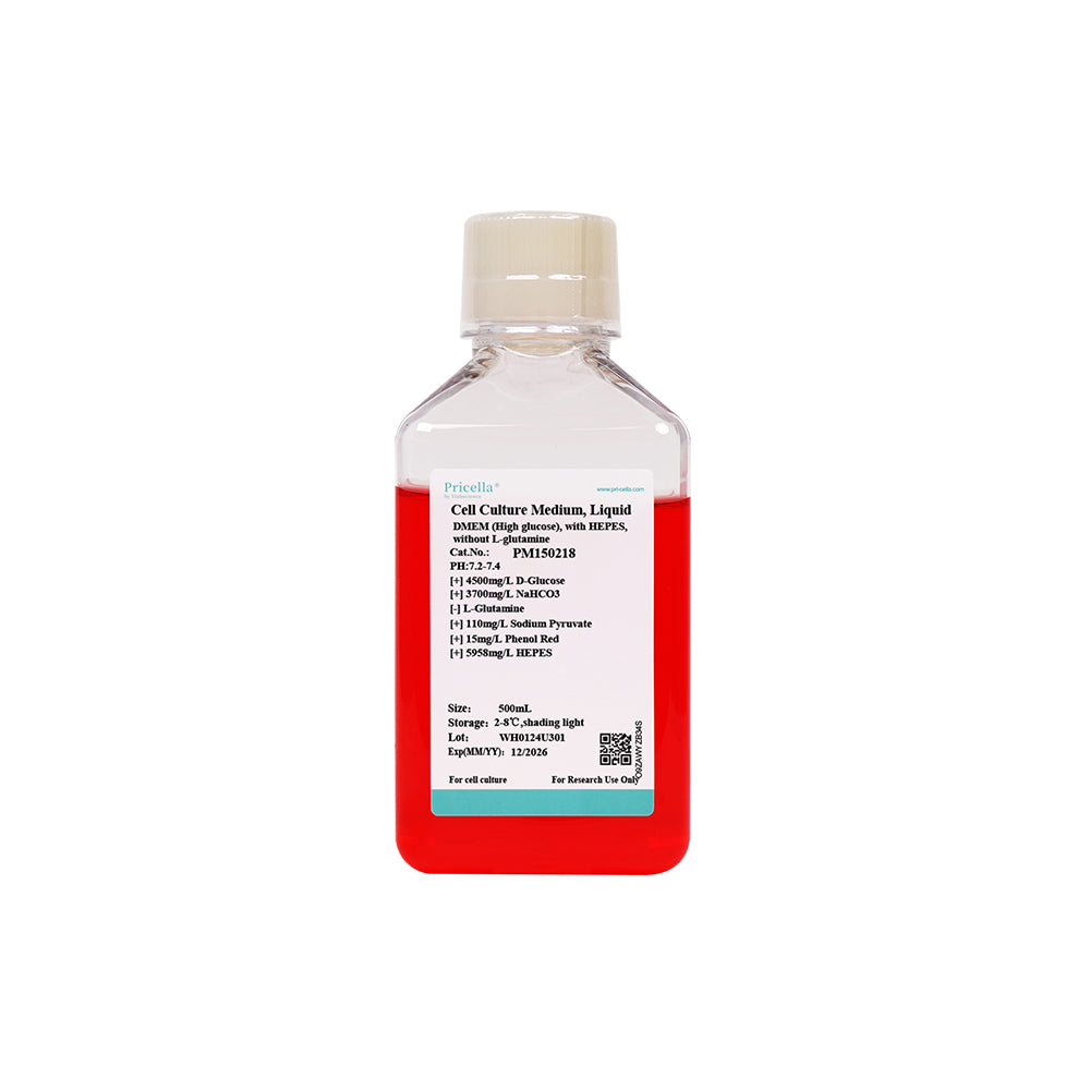 DMEM (hoher Glukosegehalt), mit HEPES, ohne L-Glutamin, 500 ml