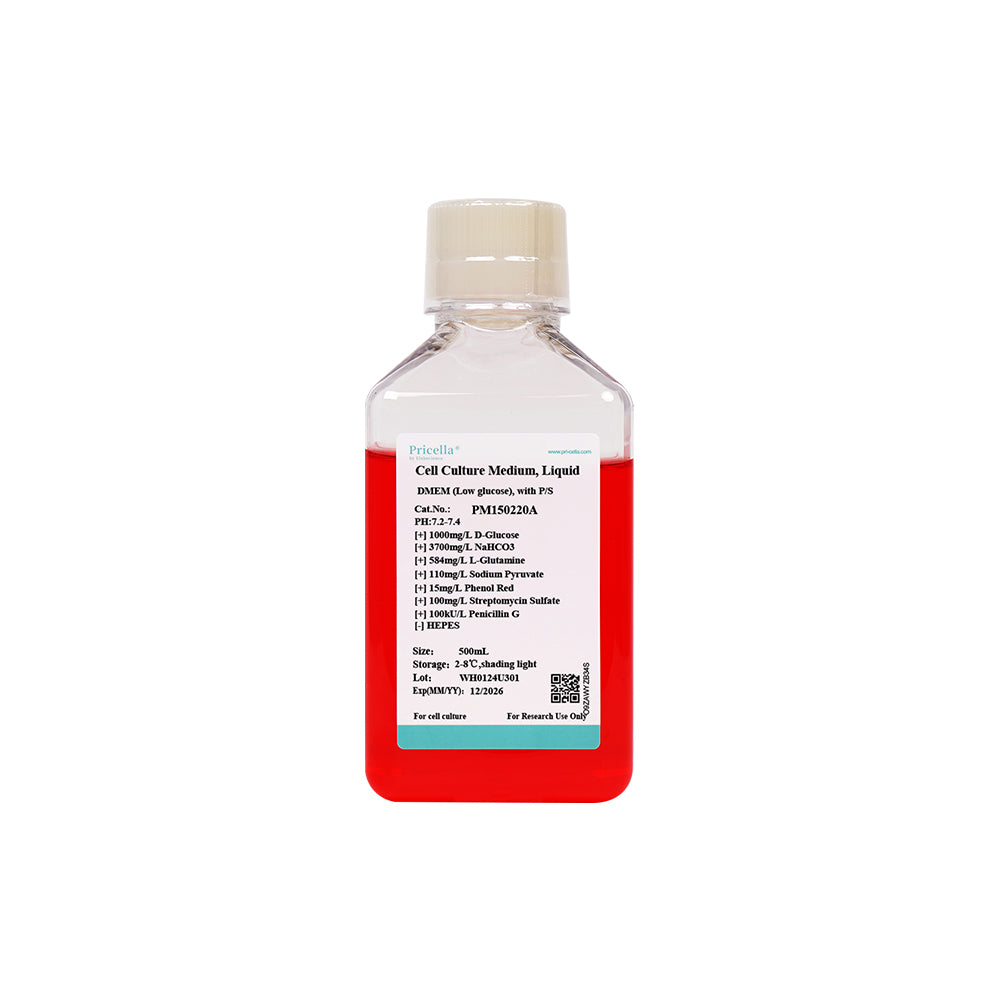 DMEM (niedriger Glukosegehalt), mit P/S, 500 ml