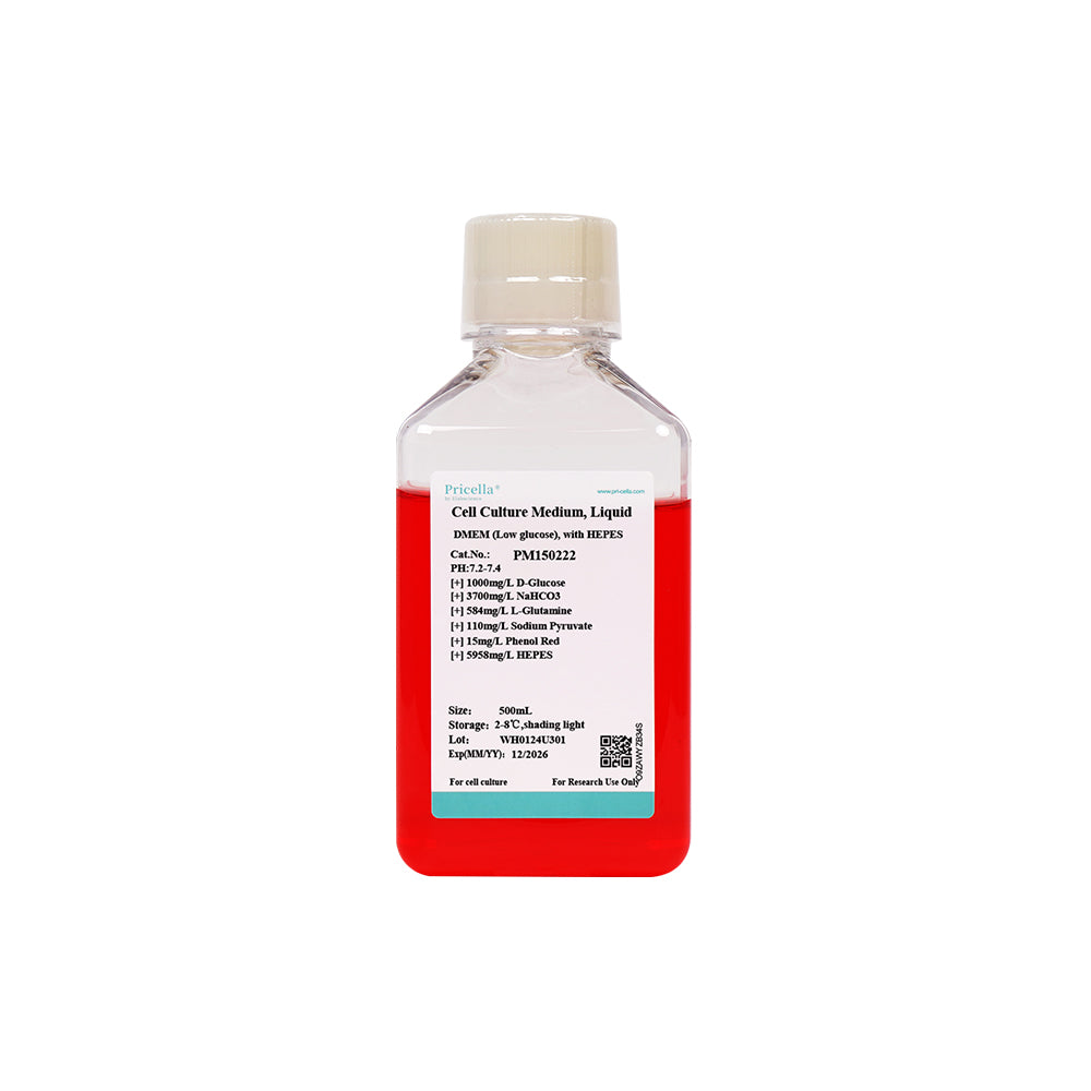 DMEM (niedriger Glukosegehalt), mit HEPES, 500 ml