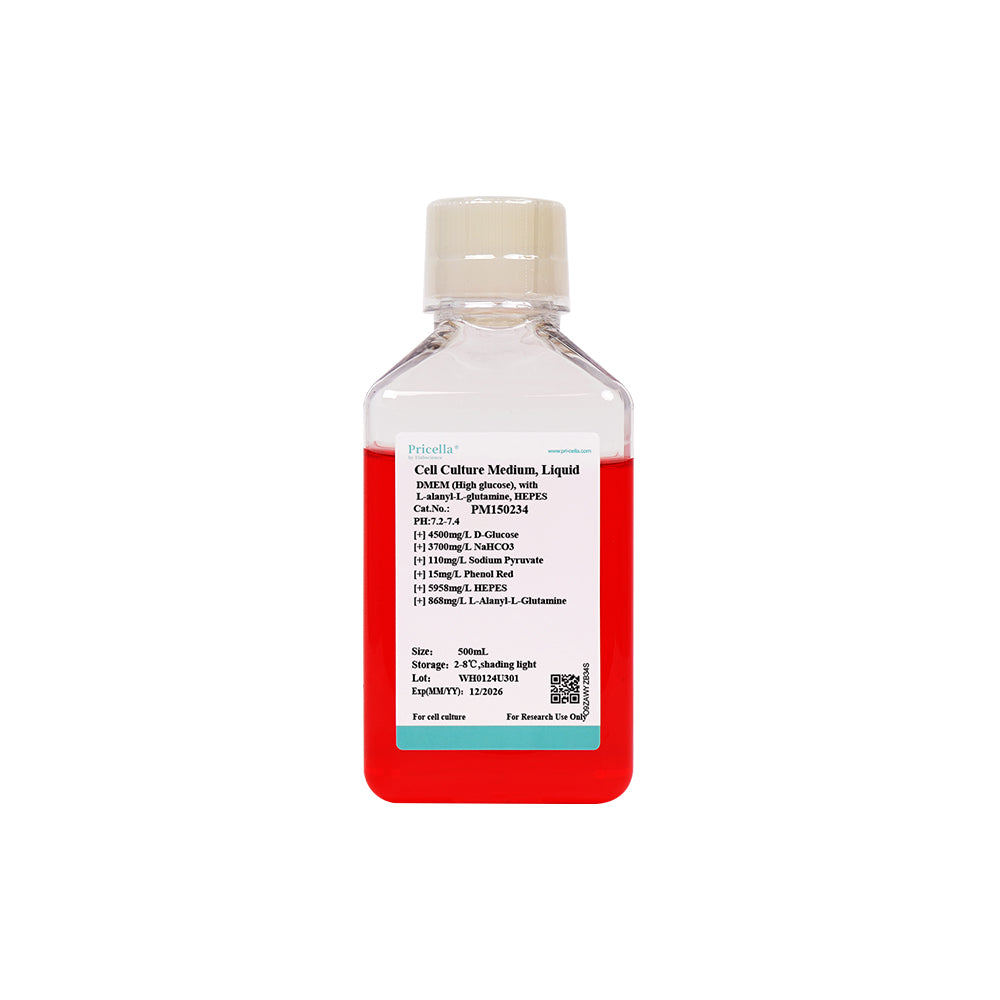 DMEM (hoher Glukosegehalt), mit L-Alanyl-L-Glutamin, HEPES, 500 ml