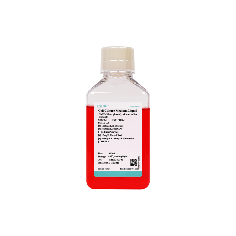 DMEM (niedriger Glukosegehalt), mit L-Alanyl-L-Glutamin, ohne Natriumpyruvat, 500 ml
