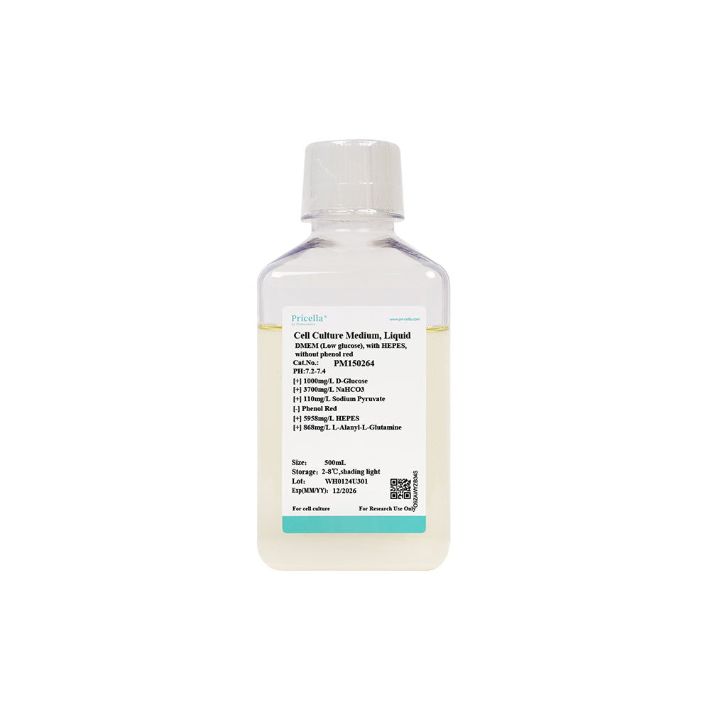 DMEM (niedriger Glukosegehalt), mit L-Alanyl-L-Glutamin, HEPES, ohne Phenolrot, 500 ml