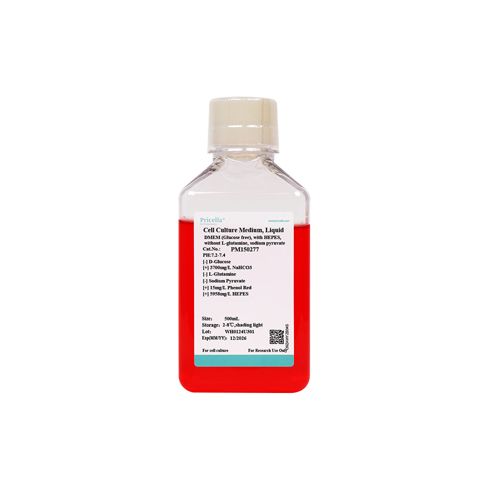 DMEM (Glucosefrei), mit HEPES, ohne L-Glutamin, Natriumpyruvat, 500mL