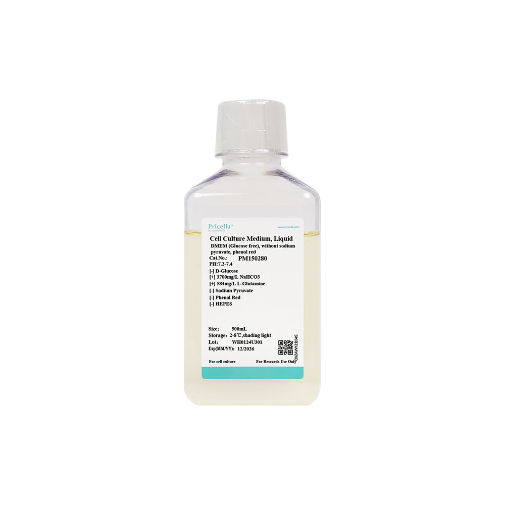 DMEM (Glucosefrei), ohne Natriumpyruvat, Phenolrot, 500 ml