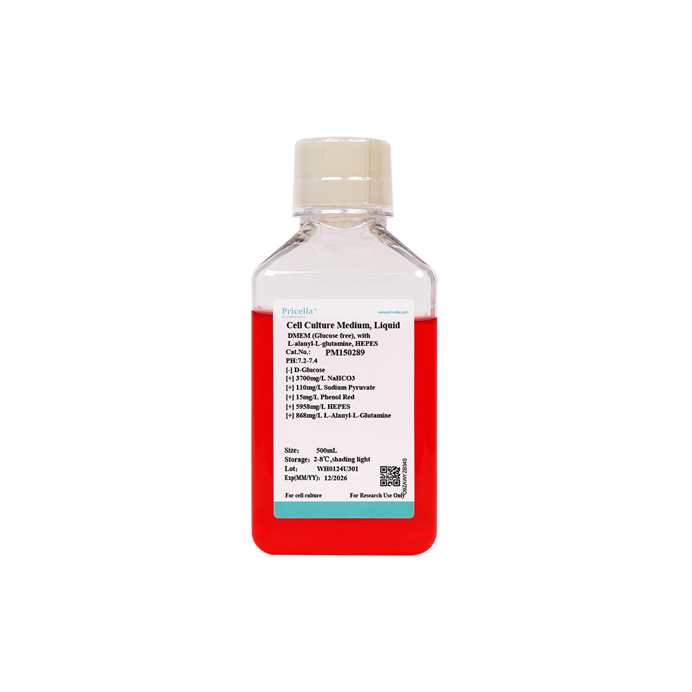 DMEM (Glucosefrei), mit L-Alanyl-L-Glutamin, HEPES, 500 ml