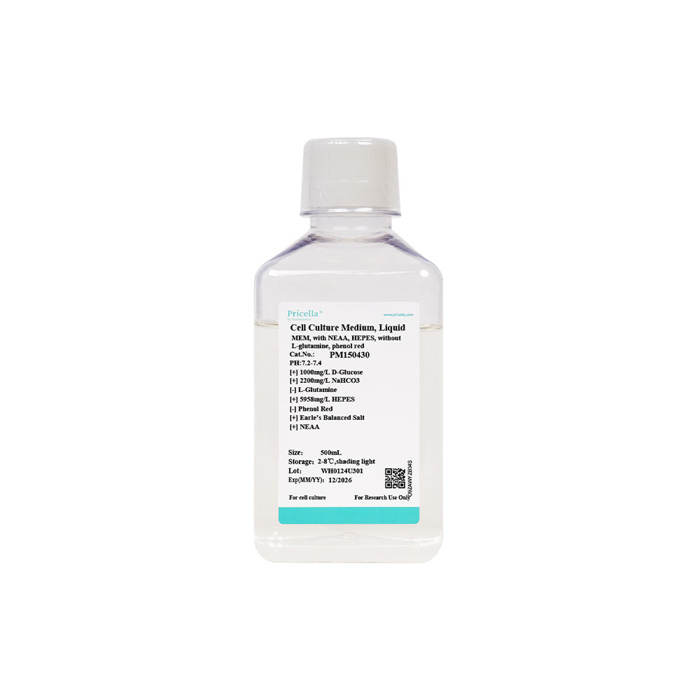 MEM, mit NEAA, HEPES, ohne L-Glutamin, Phenolrot, 500mL