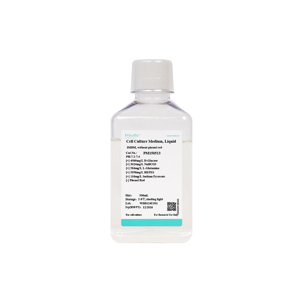 IMDM, without phenol red, 500mL