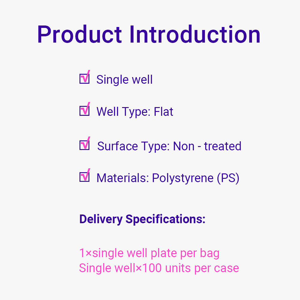 Cell and Tissue Culture Plates, Singel  well, Non-treated, Sterile, 100piece(s)/case